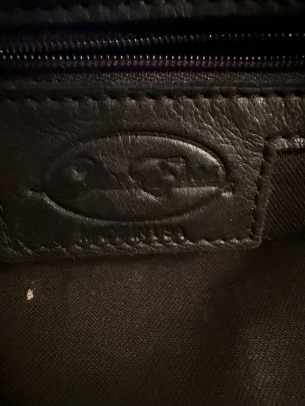 Onna Ehrlich Black Leather Satchel with Gold Hardware
